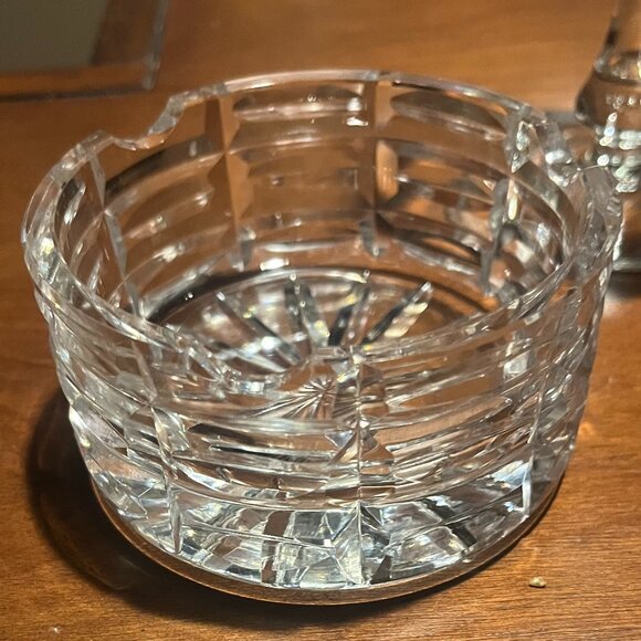 Vintage WATERFORD‎ Crystal Ashtray Round 3" Beautiful - Picture 1 of 10